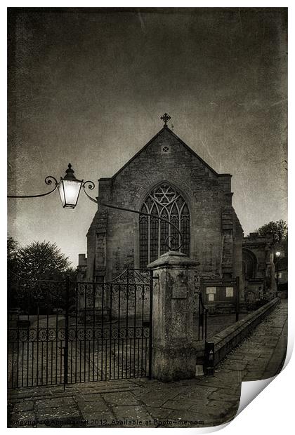 Holy Trinity Church, Bradford-on-Avon. Monochrome Print by Ann Garrett