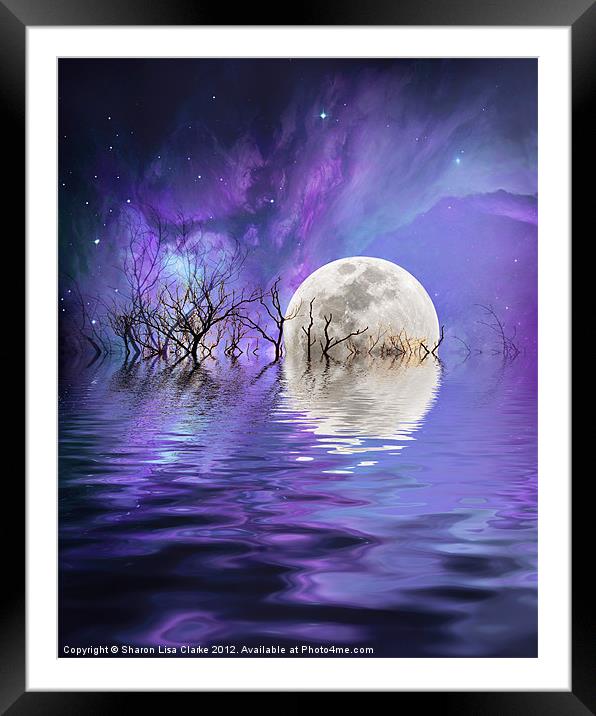 Beyond the Nebula Framed Mounted Print by Sharon Lisa Clarke