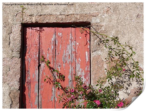 Roses at the Door Print by Jennifer Henderson