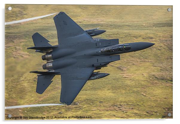 F-15E Strike Eagle low fly past Acrylic by Izzy Standbridge