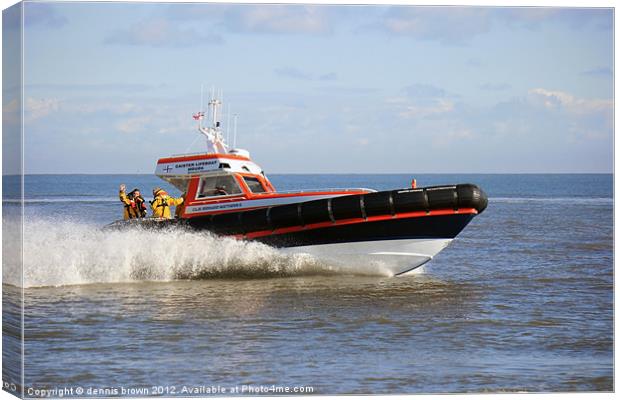 Caister Lifeboat Canvas Print by dennis brown