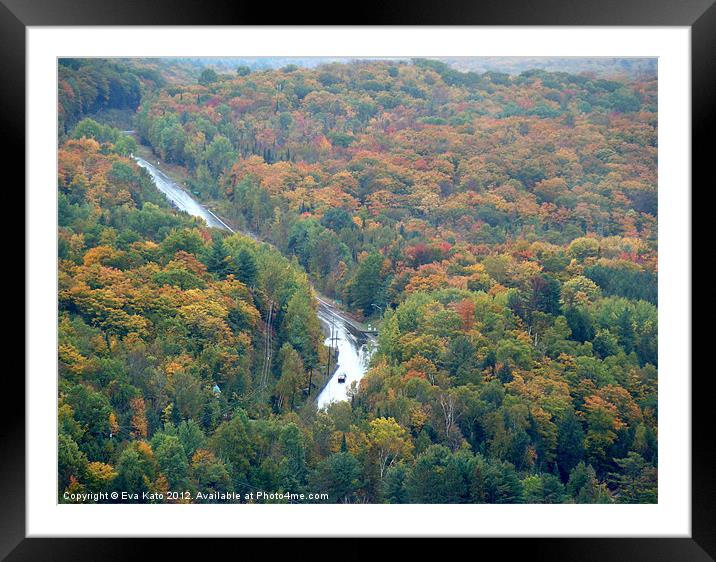 Fall in Northern Ontario Framed Mounted Print by Eva Kato