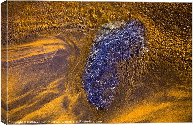 Blue stone on beach Canvas Print by Kathleen Smith (kbhsphoto)