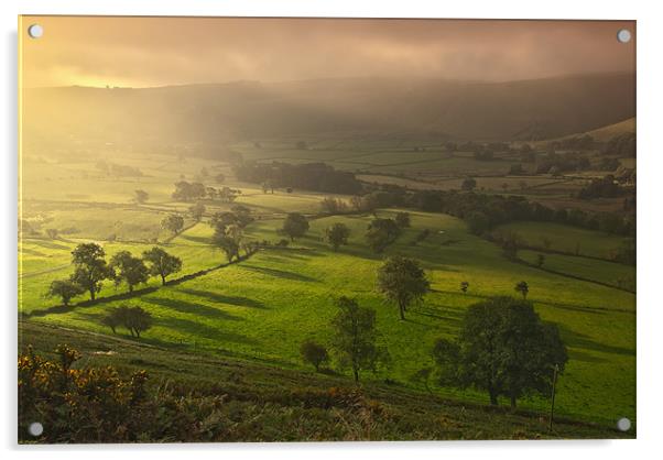 Hope Valley, Derbyshire Acrylic by Scott Simpson