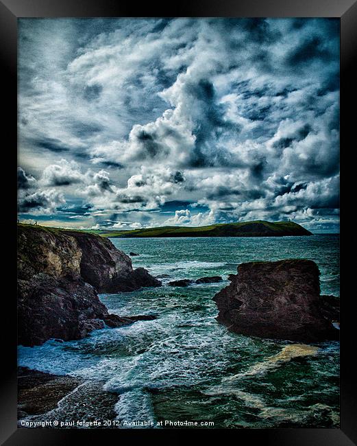 cornish cove Framed Print by paul forgette