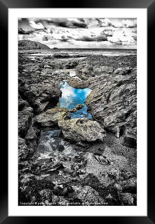 blue pool Framed Mounted Print by paul forgette