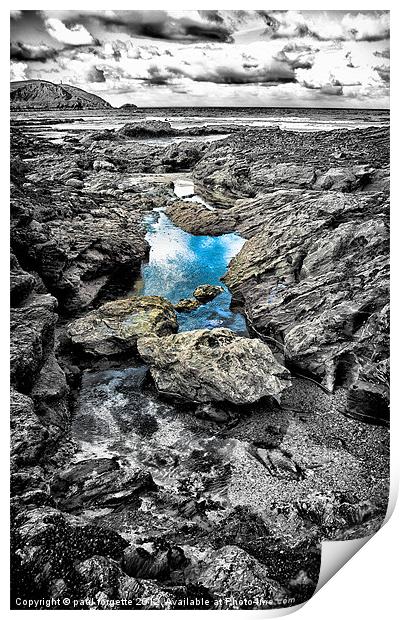 blue pool Print by paul forgette