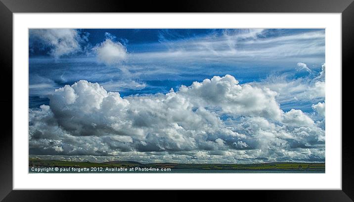 clouds of heligan Framed Mounted Print by paul forgette