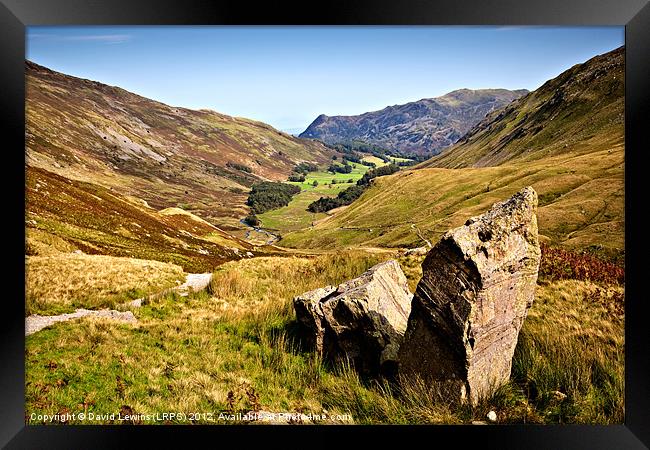 Grisedale Valley Cumbria Framed Print by David Lewins (LRPS)
