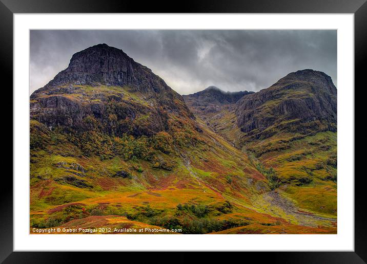 The Three Sisters of Glen Coe Framed Mounted Print by Gabor Pozsgai