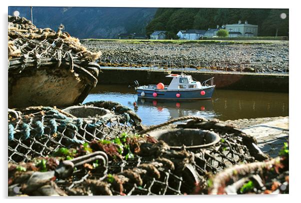 Fishing Boat and Lobster Pots Acrylic by graham young