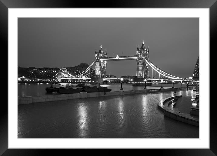 City Hall and Tower Bridge Framed Mounted Print by David French