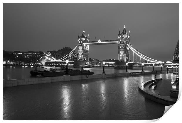 City Hall and Tower Bridge Print by David French