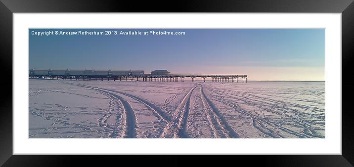 Snow on the Beach Framed Mounted Print by Andrew Rotherham