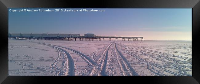 Snow on the Beach Framed Print by Andrew Rotherham