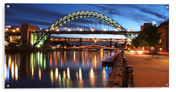 Newcastle Riverside Acrylic by Ray Pritchard