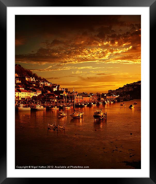 Looe at Sunset Framed Mounted Print by Nigel Hatton