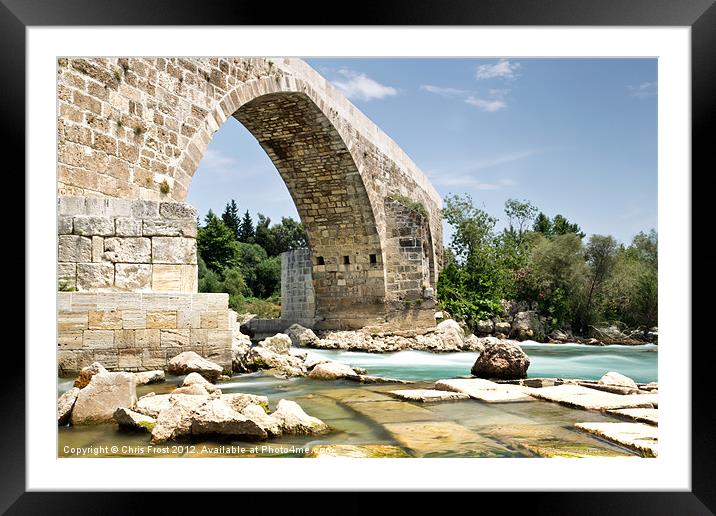 Eurymedon Bridge (Aspendos) Arch Framed Mounted Print by Chris Frost