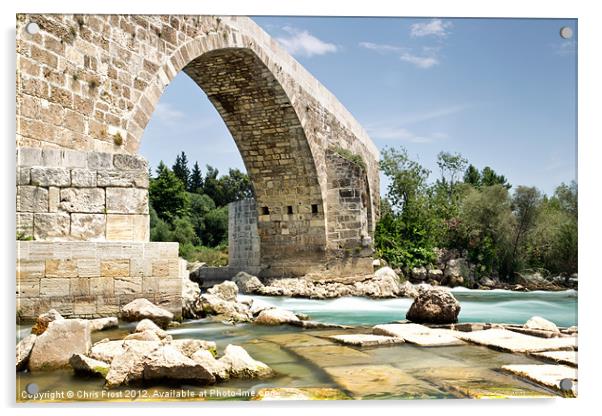 Eurymedon Bridge (Aspendos) Arch Acrylic by Chris Frost