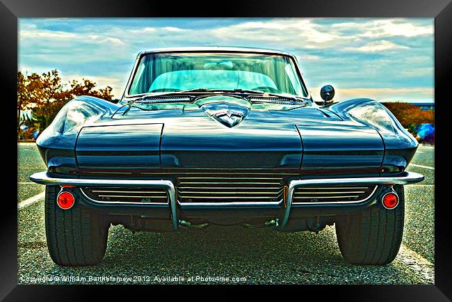 Classic Car - Corvette Stingray Framed Print by Beach Bum Pics