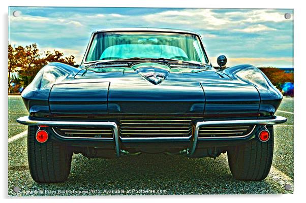 Classic Car - Corvette Stingray Acrylic by Beach Bum Pics