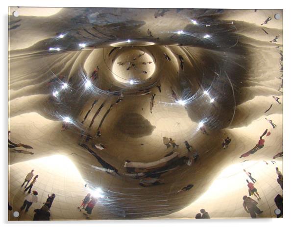 bean in Chicago millennium park Acrylic by robert bolinger