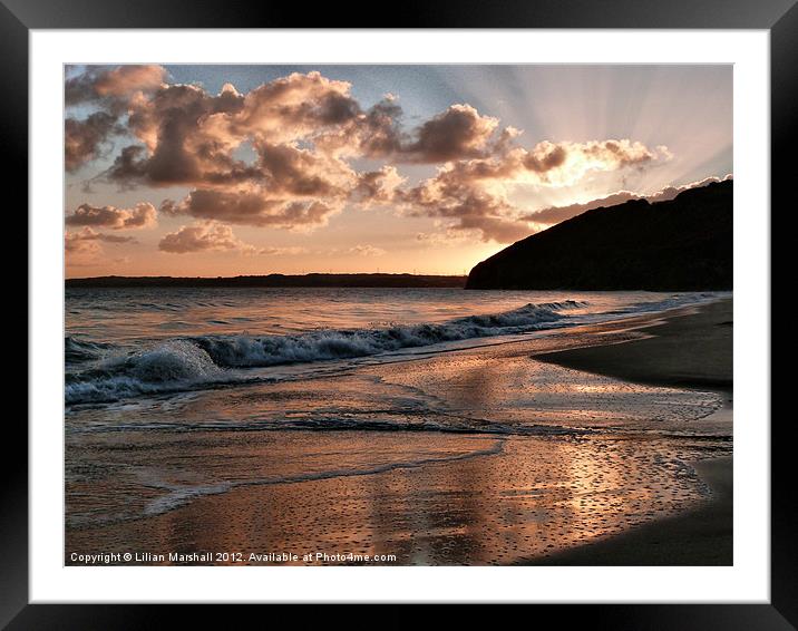 Sunrise over Carbis Bay Framed Mounted Print by Lilian Marshall
