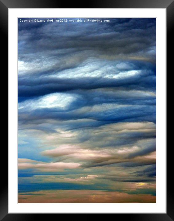 Waving Clouds Framed Mounted Print by Laura McGlinn Photog