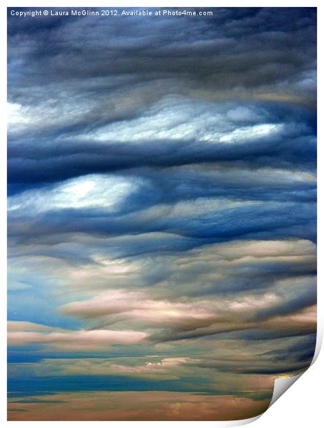 Waving Clouds Print by Laura McGlinn Photog