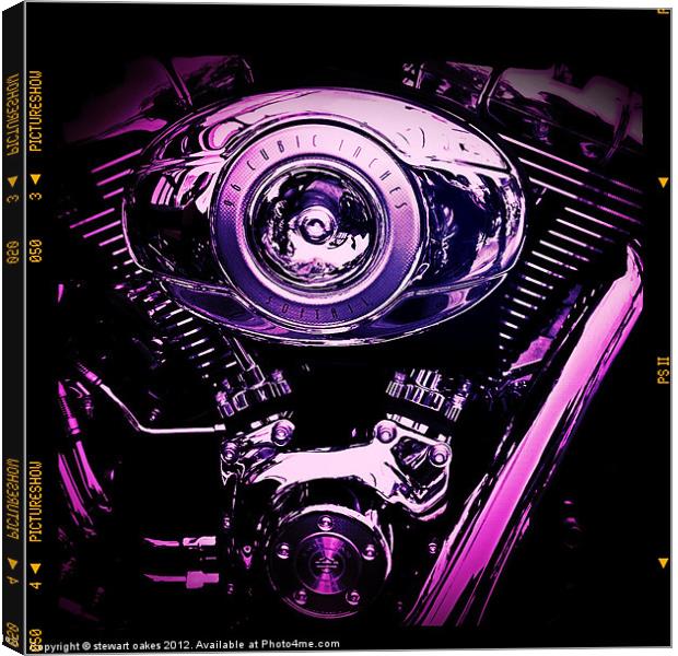 Softail engine 1 Canvas Print by stewart oakes