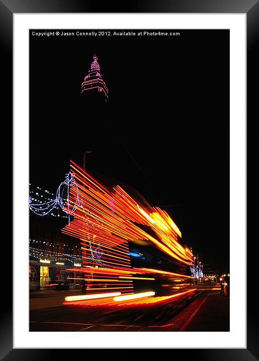 Fast Tram Blackpool Framed Mounted Print by Jason Connolly