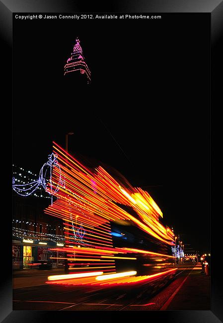 Fast Tram Blackpool Framed Print by Jason Connolly