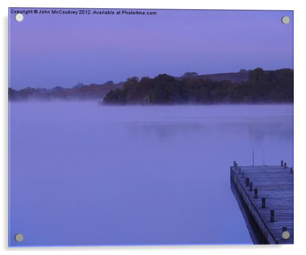 Mist on Lough Erne Acrylic by John McCoubrey
