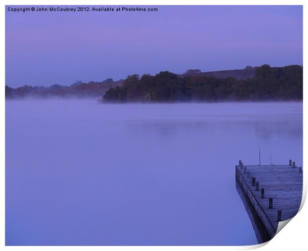 Mist on Lough Erne Print by John McCoubrey