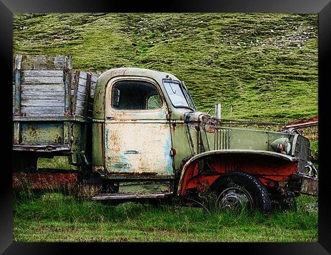 Old Truck Framed Print by Mary Lane