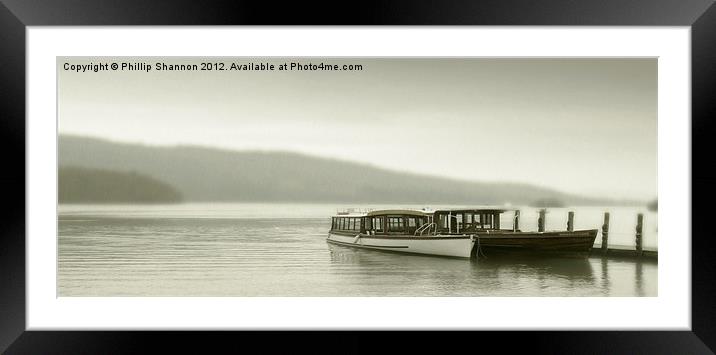 Boats on Lake Framed Mounted Print by Phillip Shannon