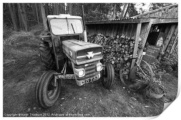 Old Tractor Print by Keith Thorburn EFIAP/b