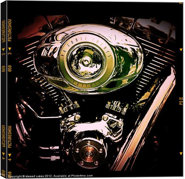 Softail engine 3 Canvas Print by stewart oakes