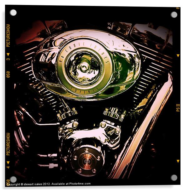 Softail engine 3 Acrylic by stewart oakes