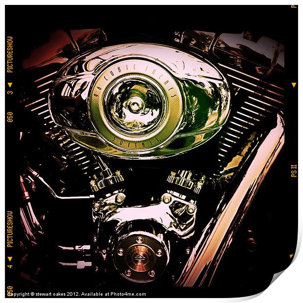 Softail engine 3 Print by stewart oakes