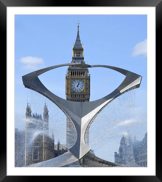 Big Ben thro' Revolving Torsion Framed Mounted Print by alan willoughby