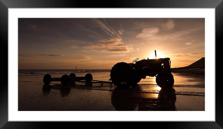 cromer beach sunrise Framed Mounted Print by Simon Wrigglesworth