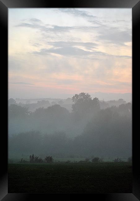 Evening Mist Framed Print by graham young