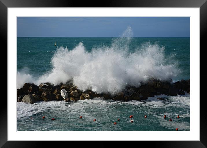 Riomaggiore Framed Mounted Print by barbara walsh