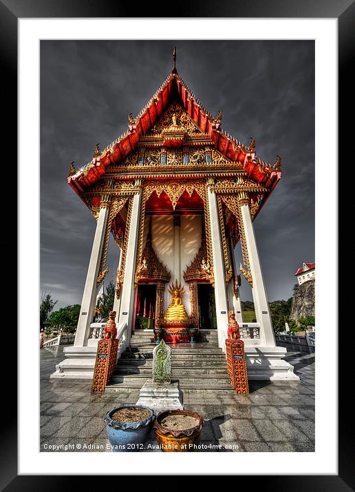 ThaI Temple Framed Mounted Print by Adrian Evans