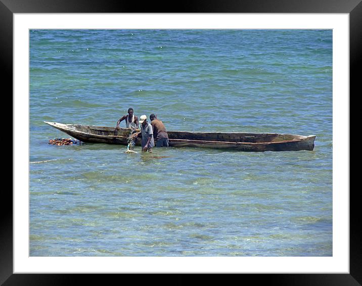 Kenyan fishermen Framed Mounted Print by Tony Murtagh