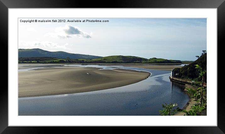 Tide Out. Framed Mounted Print by malcolm fish