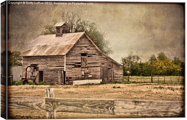 Old Wooden Barn Canvas Print by Betty LaRue