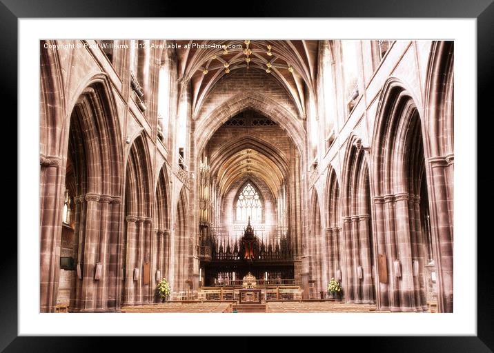 Chester Cathedral Framed Mounted Print by Paul Williams