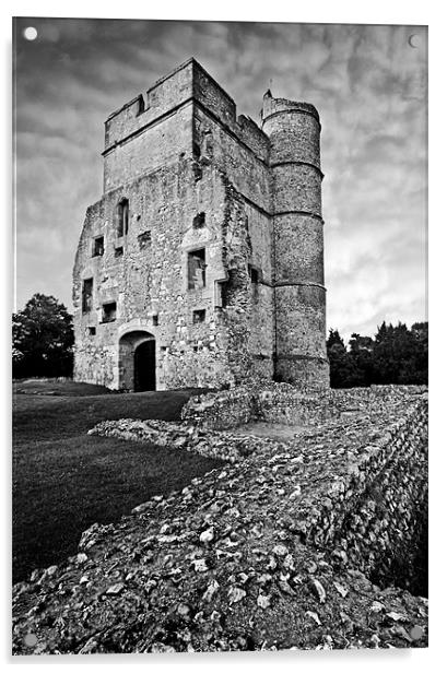 Donnington castle Acrylic by Tony Bates